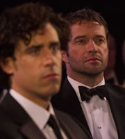Episodes. Image shows from L to R: Sean Lincoln (Stephen Mangan), Rob Randolph (James Purefoy). Copyright: Hat Trick Productions / BBC. Episodes. Image shows from L to R: Sean Lincoln (Stephen Mangan), Rob Randolph (James Purefoy). Copyright: Hat Trick Productions / BBC.
