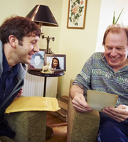 Family Tree. Image shows from L to R: Tom Chadwick (Chris O'Dowd), Keith Chadwick (Michael McKean). Copyright: Lucky Giant. Family Tree. Image shows from L to R: Tom Chadwick (Chris O'Dowd), Keith Chadwick (Michael McKean). Copyright: Lucky Giant.