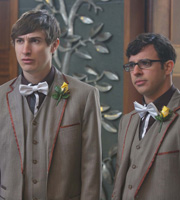 Friday Night Dinner. Image shows from L to R: Jonny (Tom Rosenthal), Adam (Simon Bird). Copyright: Popper Pictures / Big Talk Productions. Friday Night Dinner. Image shows from L to R: Jonny (Tom Rosenthal), Adam (Simon Bird). Copyright: Popper Pictures / Big Talk Productions.