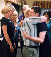 Gavin & Stacey. Image shows from L to R: Dawn (Julia Davis), Pam (Alison Steadman), Pete (Adrian Scarborough), Gavin (Mathew Horne), Nessa (Ruth Jones). Copyright: Baby Cow Productions. Gavin & Stacey. Image shows from L to R: Dawn (Julia Davis), Pam (Alison Steadman), Pete (Adrian Scarborough), Gavin (Mathew Horne), Nessa (Ruth Jones). Copyright: Baby Cow Productions.