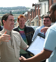 Gavin & Stacey. Image shows from L to R: Bryn (Rob Brydon), Gavin (Mathew Horne). Copyright: Baby Cow Productions. Gavin & Stacey. Image shows from L to R: Bryn (Rob Brydon), Gavin (Mathew Horne). Copyright: Baby Cow Productions.