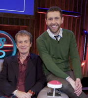 Genius With Dave Gorman. Image shows from L to R: Frank Skinner, Dave Gorman. Copyright: BBC. Genius With Dave Gorman. Image shows from L to R: Frank Skinner, Dave Gorman. Copyright: BBC.