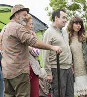 Great Night Out. Image shows from L to R: Farmer (Keith Allen), Mabel (Sophia Di Martino), Norman (Kevin Eldon), Mabel (Sophia Di Martino). Copyright: Hat Trick Productions / Busby Productions. Great Night Out. Image shows from L to R: Farmer (Keith Allen), Mabel (Sophia Di Martino), Norman (Kevin Eldon), Mabel (Sophia Di Martino). Copyright: Hat Trick Productions / Busby Productions.
