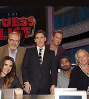 The Guess List. Image shows from L to R: Melanie Chisholm, Larry Lamb, Rob Brydon, Julian Clary, David Haye, Deborah Meaden. Copyright: 12 Yard Productions. The Guess List. Image shows from L to R: Melanie Chisholm, Larry Lamb, Rob Brydon, Julian Clary, David Haye, Deborah Meaden. Copyright: 12 Yard Productions.
