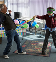 Hank Zipzer. Image shows from L to R: Mr Rock (Henry Winkler), Hank Zipzer (Nick James). Copyright: Kindle Entertainment. Hank Zipzer. Image shows from L to R: Mr Rock (Henry Winkler), Hank Zipzer (Nick James). Copyright: Kindle Entertainment.