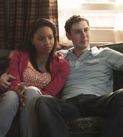 Him & Her. Image shows from L to R: Gay Allen (Nathasha Stokes), Barney (Blake Harrison). Copyright: Big Talk Productions. Him & Her. Image shows from L to R: Gay Allen (Nathasha Stokes), Barney (Blake Harrison). Copyright: Big Talk Productions.