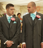 Him & Her. Image shows from L to R: Steve (Russell Tovey), Paul (Ricky Champ). Copyright: Big Talk Productions. Him & Her. Image shows from L to R: Steve (Russell Tovey), Paul (Ricky Champ). Copyright: Big Talk Productions.