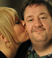 Ideal. Image shows from L to R: Nicki (Nicola Reynolds), Moz (Johnny Vegas). Copyright: Baby Cow Productions. Ideal. Image shows from L to R: Nicki (Nicola Reynolds), Moz (Johnny Vegas). Copyright: Baby Cow Productions.