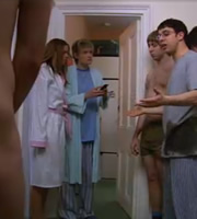 The Inbetweeners. Image shows from L to R: Simon Cooper (Joe Thomas), Tara (Hannah Tointon), Sophie (Charlie Covell), Jay Cartwright (James Buckley), Will Mackenzie (Simon Bird). Copyright: Bwark Productions. The Inbetweeners. Image shows from L to R: Simon Cooper (Joe Thomas), Tara (Hannah Tointon), Sophie (Charlie Covell), Jay Cartwright (James Buckley), Will Mackenzie (Simon Bird). Copyright: Bwark Productions.