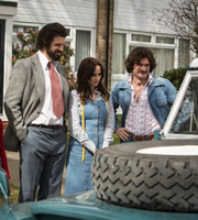The Kennedys. Image shows from L to R: Tony Kennedy (Dan Skinner), Jenny (Emma Pierson), Tim (Harry Peacock). Copyright: BBC. The Kennedys. Image shows from L to R: Tony Kennedy (Dan Skinner), Jenny (Emma Pierson), Tim (Harry Peacock). Copyright: BBC.