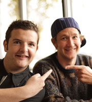 Kevin Bridges: What's The Story?. Image shows from L to R: Kevin Bridges, Chad Hogan. Copyright: Open Mike Productions. Kevin Bridges: What's The Story?. Image shows from L to R: Kevin Bridges, Chad Hogan. Copyright: Open Mike Productions.