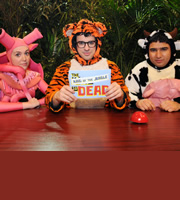 The King Is Dead. Image shows from L to R: Katy Wix, Simon Bird, Nick Mohammed. Copyright: TalkbackThames. The King Is Dead. Image shows from L to R: Katy Wix, Simon Bird, Nick Mohammed. Copyright: TalkbackThames.