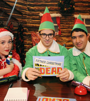 The King Is Dead. Image shows from L to R: Katy Wix, Simon Bird, Nick Mohammed. Copyright: TalkbackThames. The King Is Dead. Image shows from L to R: Katy Wix, Simon Bird, Nick Mohammed. Copyright: TalkbackThames.