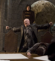 Krod Mandoon And The Flaming Sword Of Fire. Image shows from L to R: Chancellor Dongalor (Matt Lucas), Barnabus (Alex Macqueen). Copyright: Hat Trick Productions / Comedy Central. Krod Mandoon And The Flaming Sword Of Fire. Image shows from L to R: Chancellor Dongalor (Matt Lucas), Barnabus (Alex Macqueen). Copyright: Hat Trick Productions / Comedy Central.