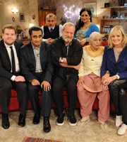 The Kumars. Image shows from L to R: James Corden, Sanjeev (Sanjeev Bhaskar), Ashwin (Vincent Ebrahim), Terry Gilliam, Hawney (Harvey Virdi), Ummi (Meera Syal), Lesley Hornby. Copyright: Hat Trick Productions / Avatar. The Kumars. Image shows from L to R: James Corden, Sanjeev (Sanjeev Bhaskar), Ashwin (Vincent Ebrahim), Terry Gilliam, Hawney (Harvey Virdi), Ummi (Meera Syal), Lesley Hornby. Copyright: Hat Trick Productions / Avatar.