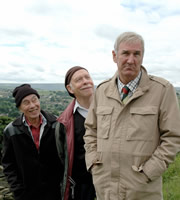 Last Of The Summer Wine. Image shows from L to R: Entwistle (Burt Kwouk), Alvin Smedley (Brian Murphy), Luther 'Hobbo' Hobdyke (Russ Abbot). Copyright: BBC. Last Of The Summer Wine. Image shows from L to R: Entwistle (Burt Kwouk), Alvin Smedley (Brian Murphy), Luther 'Hobbo' Hobdyke (Russ Abbot). Copyright: BBC.