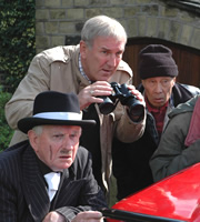 Last Of The Summer Wine. Image shows from L to R: Howard Sibshaw (Robert Fyfe), Luther 'Hobbo' Hobdyke (Russ Abbot), Entwistle (Burt Kwouk). Copyright: BBC. Last Of The Summer Wine. Image shows from L to R: Howard Sibshaw (Robert Fyfe), Luther 'Hobbo' Hobdyke (Russ Abbot), Entwistle (Burt Kwouk). Copyright: BBC.
