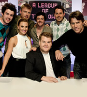 A League Of Their Own. Image shows from L to R: Jack Whitehall, Georgie Ainslie, Andrew Flintoff, Rory McIlroy, James Corden, Jamie Redknapp, John Bishop. Copyright: CPL Productions. A League Of Their Own. Image shows from L to R: Jack Whitehall, Georgie Ainslie, Andrew Flintoff, Rory McIlroy, James Corden, Jamie Redknapp, John Bishop. Copyright: CPL Productions.