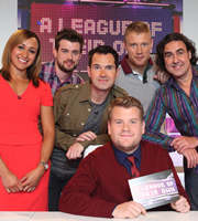 A League Of Their Own. Image shows from L to R: Jessica Ennis, Jack Whitehall, Jimmy Carr, James Corden, Andrew Flintoff, Micky Flanagan. Copyright: CPL Productions. A League Of Their Own. Image shows from L to R: Jessica Ennis, Jack Whitehall, Jimmy Carr, James Corden, Andrew Flintoff, Micky Flanagan. Copyright: CPL Productions.