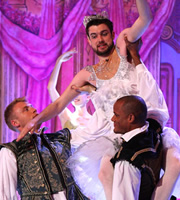A League Of Their Own. Image shows from L to R: Andrew Flintoff, Jack Whitehall, Vincent Kompany. Copyright: CPL Productions. A League Of Their Own. Image shows from L to R: Andrew Flintoff, Jack Whitehall, Vincent Kompany. Copyright: CPL Productions.