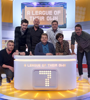A League Of Their Own. Image shows from L to R: Andrew Flintoff, Jack Whitehall, Alan Shearer, James Corden, Jason Manford, Frankie Bridge, Jamie Redknapp. Copyright: CPL Productions. A League Of Their Own. Image shows from L to R: Andrew Flintoff, Jack Whitehall, Alan Shearer, James Corden, Jason Manford, Frankie Bridge, Jamie Redknapp. Copyright: CPL Productions.