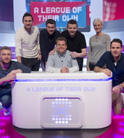 A League Of Their Own. Image shows from L to R: Andrew Flintoff, Frank Lampard, Jack Whitehall, James Corden, Kevin Bridges, Judy Murray, Jamie Redknapp. Copyright: CPL Productions. A League Of Their Own. Image shows from L to R: Andrew Flintoff, Frank Lampard, Jack Whitehall, James Corden, Kevin Bridges, Judy Murray, Jamie Redknapp. Copyright: CPL Productions.