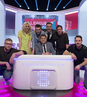 A League Of Their Own. Image shows from L to R: Andrew Flintoff, Pixie Lott, Jack Whitehall, James Corden, David Walliams, Robbie Fowler, Jamie Redknapp. Copyright: CPL Productions. A League Of Their Own. Image shows from L to R: Andrew Flintoff, Pixie Lott, Jack Whitehall, James Corden, David Walliams, Robbie Fowler, Jamie Redknapp. Copyright: CPL Productions.