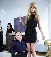 Life's Too Short. Image shows from L to R: Warwick (Warwick Davis), Cat Deeley. Copyright: BBC. Life's Too Short. Image shows from L to R: Warwick (Warwick Davis), Cat Deeley. Copyright: BBC.