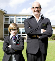 Little Crackers. Image shows from L to R: Harry Junior (Jude Wright), Harry Hill. Little Crackers. Image shows from L to R: Harry Junior (Jude Wright), Harry Hill.