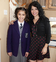 Little Crackers. Image shows from L to R: Young Shappi (Paradis Farahati), Shappi Khorsandi. Little Crackers. Image shows from L to R: Young Shappi (Paradis Farahati), Shappi Khorsandi.