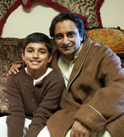 Little Crackers. Image shows from L to R: Dad (Sanjeev Bhaskar), Young Sanjeev (Joshan Patel). Little Crackers. Image shows from L to R: Dad (Sanjeev Bhaskar), Young Sanjeev (Joshan Patel).