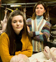 Little Crackers. Image shows from L to R: Young Sharon (Katherine Rose Morley), Sharon's Mum (Sharon Horgan). Little Crackers. Image shows from L to R: Young Sharon (Katherine Rose Morley), Sharon's Mum (Sharon Horgan).