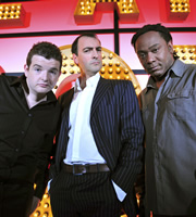 Live At The Apollo. Image shows from L to R: Kevin Bridges, Alistair McGowan, Reginald D Hunter. Copyright: Open Mike Productions. Live At The Apollo. Image shows from L to R: Kevin Bridges, Alistair McGowan, Reginald D Hunter. Copyright: Open Mike Productions.