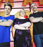 Live At The Apollo. Image shows from L to R: Russell Kane, Russell Kane, Steve Hughes. Copyright: Open Mike Productions. Live At The Apollo. Image shows from L to R: Russell Kane, Russell Kane, Steve Hughes. Copyright: Open Mike Productions.