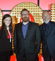 Live At The Apollo. Image shows from L to R: Aisling Bea, Frankie Boyle, Simon Evans. Copyright: Open Mike Productions. Live At The Apollo. Image shows from L to R: Aisling Bea, Frankie Boyle, Simon Evans. Copyright: Open Mike Productions.