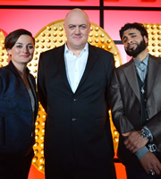 Live At The Apollo. Image shows from L to R: Zoe Lyons, Dara O Briain, Paul Chowdhry. Copyright: Open Mike Productions. Live At The Apollo. Image shows from L to R: Zoe Lyons, Dara O Briain, Paul Chowdhry. Copyright: Open Mike Productions.