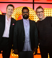 Live At The Apollo. Image shows from L to R: Stewart Francis, Romesh Ranganathan, Jason Byrne. Copyright: Open Mike Productions. Live At The Apollo. Image shows from L to R: Stewart Francis, Romesh Ranganathan, Jason Byrne. Copyright: Open Mike Productions.