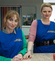 Love Matters. Image shows from L to R: Bella Wright (Isy Suttie), Jenny (Rebekah Staton). Love Matters. Image shows from L to R: Bella Wright (Isy Suttie), Jenny (Rebekah Staton).