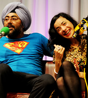 MacAulay And Co. Image shows from L to R: Hardeep Singh Kohli, Camille O'Sullivan. Copyright: BBC. MacAulay And Co. Image shows from L to R: Hardeep Singh Kohli, Camille O'Sullivan. Copyright: BBC.