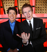 Michael McIntyre's Comedy Roadshow. Image shows from L to R: Michael McIntyre, Patrick Kielty. Copyright: Open Mike Productions. Michael McIntyre's Comedy Roadshow. Image shows from L to R: Michael McIntyre, Patrick Kielty. Copyright: Open Mike Productions.