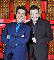 Michael McIntyre's Comedy Roadshow. Image shows from L to R: Michael McIntyre, Kevin Bridges. Copyright: Open Mike Productions. Michael McIntyre's Comedy Roadshow. Image shows from L to R: Michael McIntyre, Kevin Bridges. Copyright: Open Mike Productions.