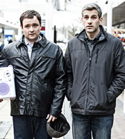 The Mimic. Image shows from L to R: Neil (Neil Maskell), Martin Hurdle (Terry Mynott). Copyright: Running Bare Pictures. The Mimic. Image shows from L to R: Neil (Neil Maskell), Martin Hurdle (Terry Mynott). Copyright: Running Bare Pictures.