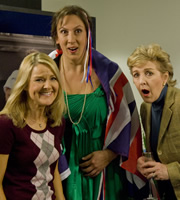 Miranda. Image shows from L to R: Stevie (Sarah Hadland), Miranda (Miranda Hart), Penny (Patricia Hodge). Copyright: BBC. Miranda. Image shows from L to R: Stevie (Sarah Hadland), Miranda (Miranda Hart), Penny (Patricia Hodge). Copyright: BBC.