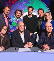 Mock The Week. Image shows from L to R: Ed Byrne, Hugh Dennis, Milton Jones, Dara O Briain, Andy Murray, Hal Cruttenden, Holly Walsh, Andy Parsons. Copyright: Angst Productions. Mock The Week. Image shows from L to R: Ed Byrne, Hugh Dennis, Milton Jones, Dara O Briain, Andy Murray, Hal Cruttenden, Holly Walsh, Andy Parsons. Copyright: Angst Productions.