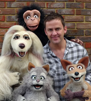 Mongrels. Image shows from L to R: Destiny, Monkey, Marion, Scott Mills, Nelson. Copyright: BBC. Mongrels. Image shows from L to R: Destiny, Monkey, Marion, Scott Mills, Nelson. Copyright: BBC.