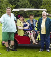 Mount Pleasant. Image shows from L to R: Uncle Terry (Ted Robbins), Auntie Margaret (Sue Vincent), Pauline Johnson (Paula Wilcox), Barry Harris (Bobby Ball). Copyright: Tiger Aspect Productions. Mount Pleasant. Image shows from L to R: Uncle Terry (Ted Robbins), Auntie Margaret (Sue Vincent), Pauline Johnson (Paula Wilcox), Barry Harris (Bobby Ball). Copyright: Tiger Aspect Productions.