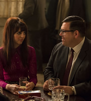 Mr. Sloane. Image shows from L to R: Robin (Ophelia Lovibond), Mr Sloane (Nick Frost). Copyright: Whyaduck Productions / Big Talk Productions. Mr. Sloane. Image shows from L to R: Robin (Ophelia Lovibond), Mr Sloane (Nick Frost). Copyright: Whyaduck Productions / Big Talk Productions.