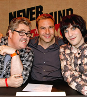 Never Mind The Buzzcocks. Image shows from L to R: Phill Jupitus, David Walliams, Noel Fielding. Copyright: TalkbackThames / BBC. Never Mind The Buzzcocks. Image shows from L to R: Phill Jupitus, David Walliams, Noel Fielding. Copyright: TalkbackThames / BBC.