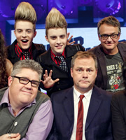 Never Mind The Buzzcocks. Image shows from L to R: Phill Jupitus, John Grimes, Edward Grimes, Jack Dee, Charlie Higson. Copyright: TalkbackThames / BBC. Never Mind The Buzzcocks. Image shows from L to R: Phill Jupitus, John Grimes, Edward Grimes, Jack Dee, Charlie Higson. Copyright: TalkbackThames / BBC.