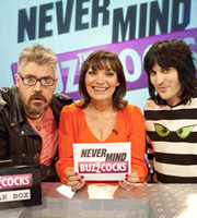 Never Mind The Buzzcocks. Image shows from L to R: Phill Jupitus, Lorraine Kelly, Noel Fielding. Copyright: TalkbackThames / BBC. Never Mind The Buzzcocks. Image shows from L to R: Phill Jupitus, Lorraine Kelly, Noel Fielding. Copyright: TalkbackThames / BBC.
